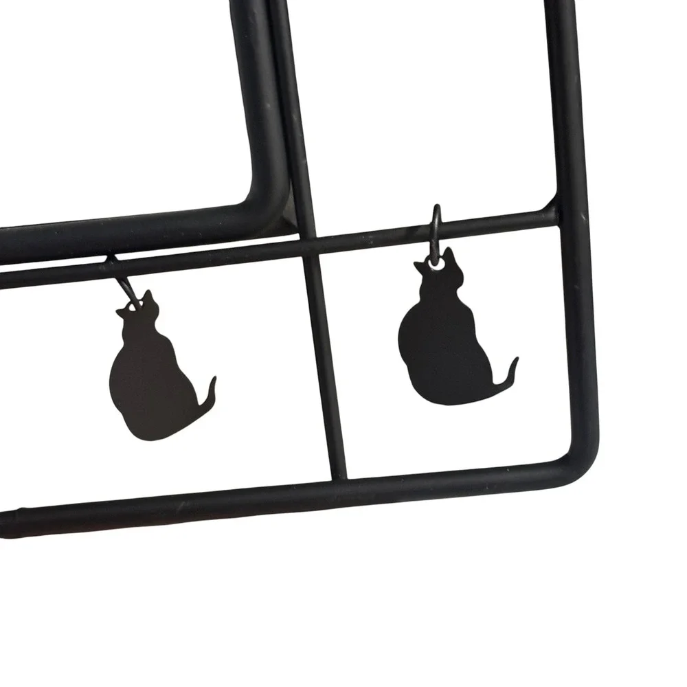 Island Trading Dennis East Intl Black Metal Wire Cat Silhouette 4x6 Pic Frame
